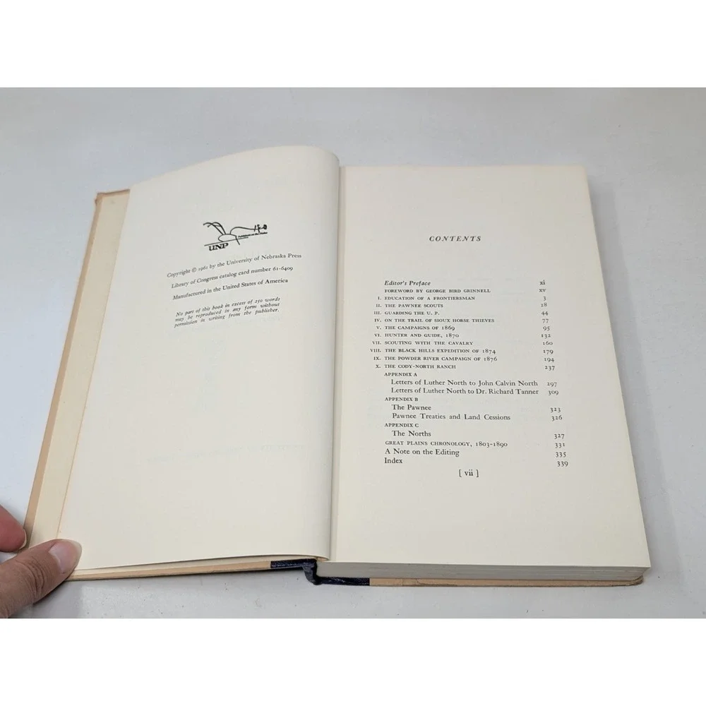 1961 Man Of The Plains Recollections Luther North V 4 Pioneer Heritage 1856-1882